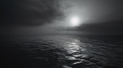 Dark black calm background offers a serene and mysterious atmosphere. A peaceful backdrop that exudes an air of elegance