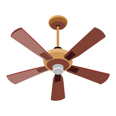 vector ceiling fan on white background