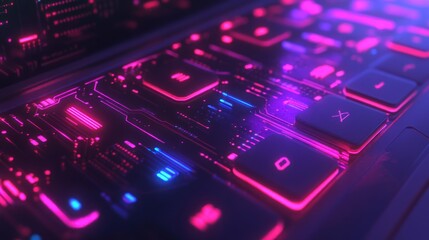 Fototapeta premium Neon Keyboard