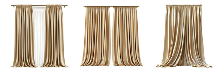 PNG Elegant Drapery for Chic Interior Design. Isolated on transparent background
