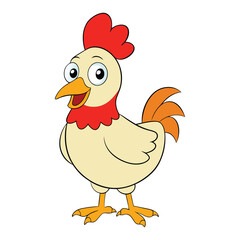 chicken vector on white background