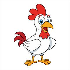chicken vector on white background