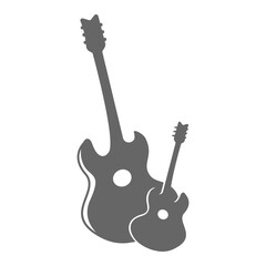 Naklejka premium guitar logo vector illustration