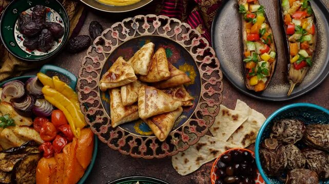 A samosa is a fried South Asian pastry with a savoury filling. Ramadan iftar Eid food