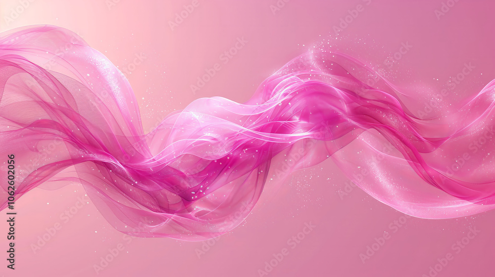 Poster delicate pink fabric waves blend seamlessly to create an abstract background. the soft curves and li