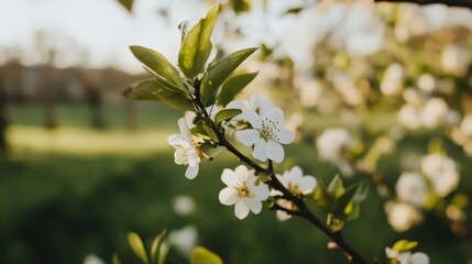 Obraz premium Orange blossoms field