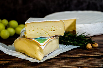 A big block of cheese that everyone likes to eat.