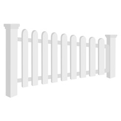 White wooden fence