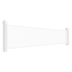 White wooden fence