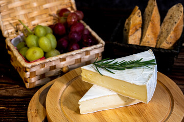 A big block of cheese that everyone likes to eat.