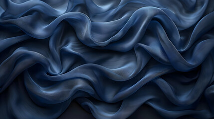 Abstract Blue Fabric Waves - Seamless Loop Background Animation