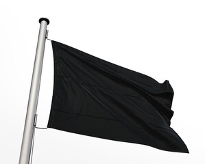 black flag isolated on white background