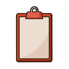 clipboard on white background