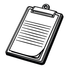 clipboard on white background