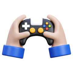3d render hand holding joystick © Yusuf