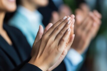 Business team applauding diversity consultant s DEI strategy, achieving inclusion milestones