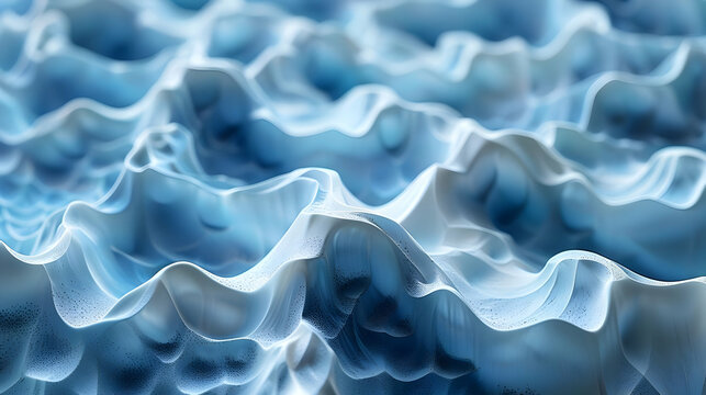 Abstract Blue Wavy Background Animation, Looping Motion Graphics