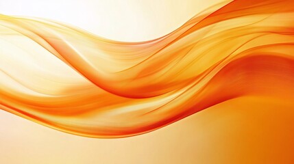 Orange abstract curve flowing business background