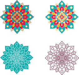 Beautiful Spiritual Mandala illustration design, coloring Mandala