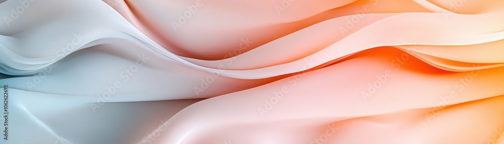 Poster soft fabric waves in pastel tones create an elegant and serene background, perfect for various desig