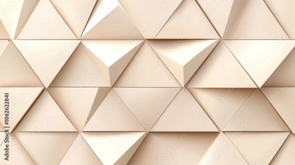 Poster Geometric Abstract Background with Overlapping Triangles
