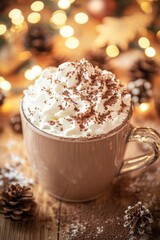 Rich Hot Chocolate with Whipped Cream Delight