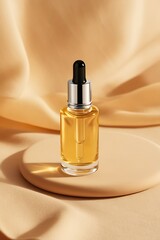 Beauty face oil in amber glass dropper bottle in Arch