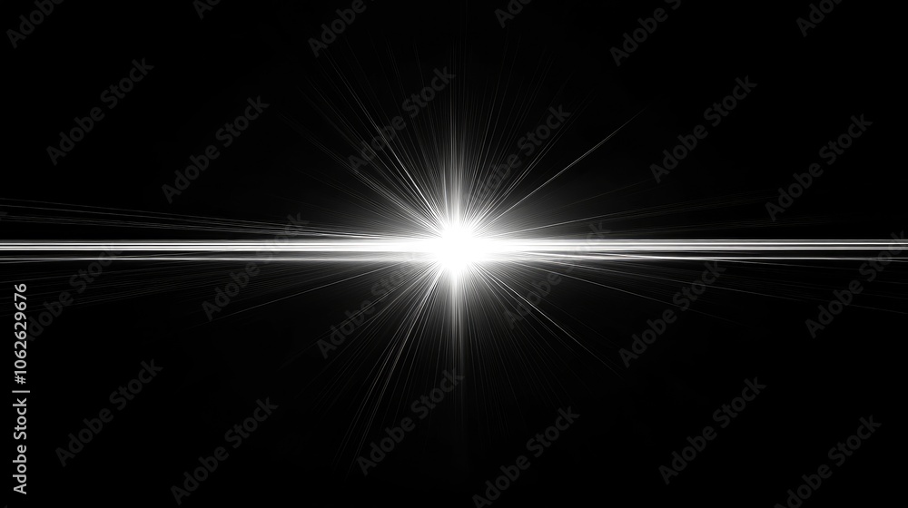 Poster abstract image of glowing lines converging on a point of light, symbolizing focused goals.
