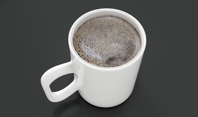 Tea drink isolated on black background.  
