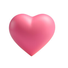 pink heart isolated on white background