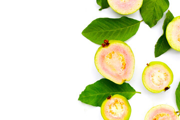 Fresh tropical pink  guava fruit