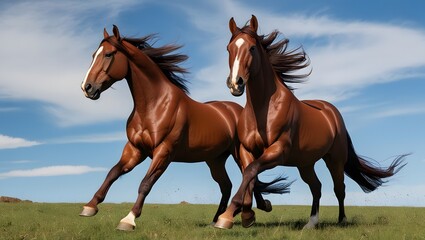 Obraz premium horse in the field