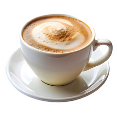cappuccino coffee cup isolated with transparent background