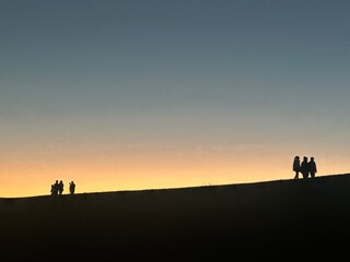 Fototapeta premium silhouette of a horse in the sunset