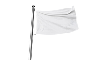 White flag on white background