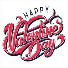 happy valentine day typography