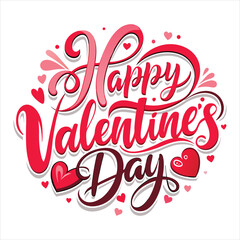 happy valentine day typography
