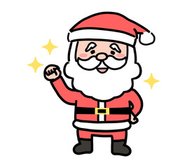 頑張るサンタクロースのイラスト素材