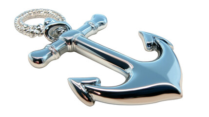 Anchor against vibrant plaid background, a nautical symbol of hope and stability in maritime design