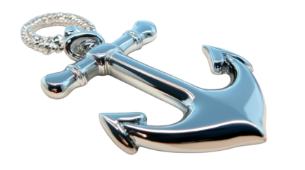 Anchor against vibrant plaid background, a nautical symbol of hope and stability in maritime design