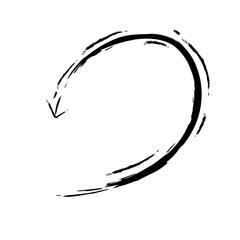 Creative Black Brushstroke Arrow Illustration
