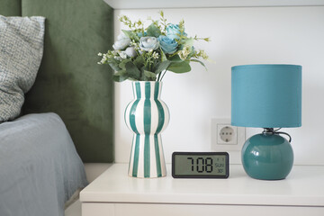 Discover Stylish Bedside Decor Featuring Beautiful Green and Blue Accents for Your Space