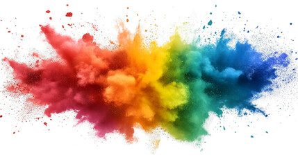 Vibrant paint cloud explosion on plaid cloth, abstract colorful art design background for creative projects