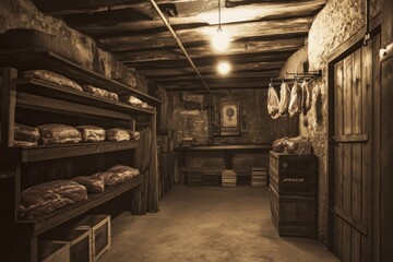 Fototapeta premium Vintage Basement Storage