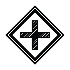 Fototapeta premium vector cross mark sign on white background