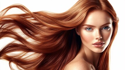Fototapeta premium Confident Woman with Beautiful Voluminous Hair