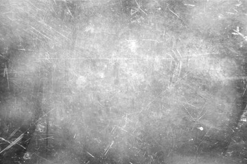 Abstract grunge texture effect, scratch and dust particle grain on white background. Dirt overlay...