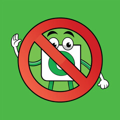 vector cross mark sign on green background