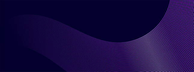 Abstract dark purple lines wave background.
