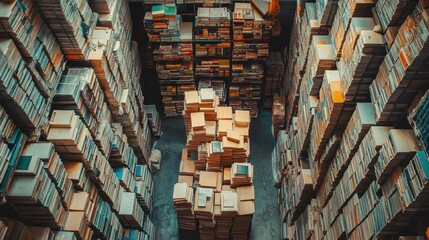 Fototapeta premium A Tower of Books